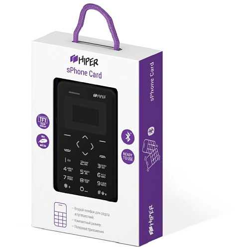 Мобильный телефон Hiper sPhone Card Black