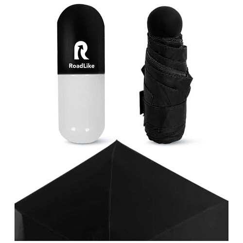 Зонт RoadLike компактный в чехле, черный