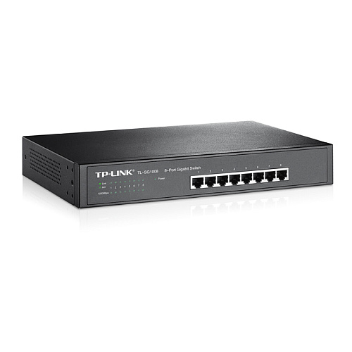 Коммутатор TP-LINK TL-SG1008 неуправляемый 8 портов 10/100/1000 Мбит/с