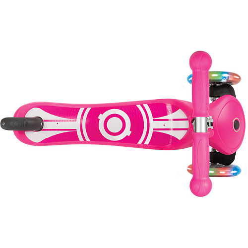 Самокат Globber Primo Fantasy с 3 светящимися колесами (Logo Neon Pink)