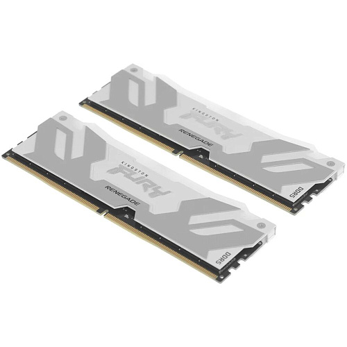 Модуль памяти DIMM 64Gb 2х32Gb DDR5 PC51200 6400MHz Kingston Fury Renegade RGB White XMP (KF564C32RWAK2-64)