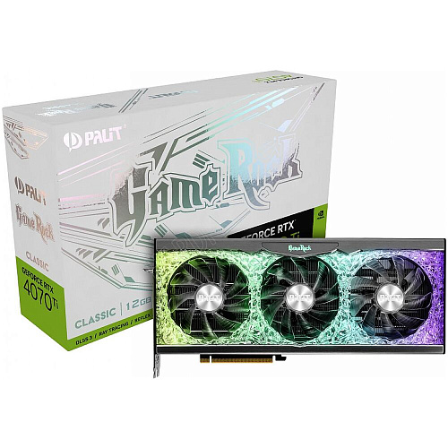 Видеокарта Palit GeForce RTX 4070 Ti 12288Mb, GameRock Classic 12G (NED407T019K9-1046G) 1xHDMI, 3xDP, Ret