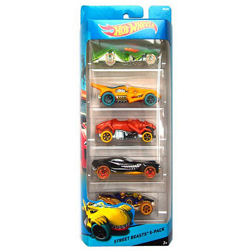 Mattel Hot Wheels 1806/FKT51 Подарочный набор из 5 машинок (HW Street Beasts)