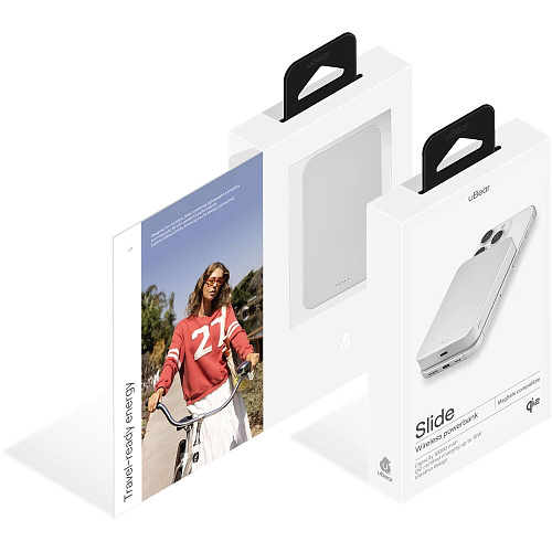 Внешний аккумулятор uBear Slide Magnetic Power bank MagSafe 10000mAh White
