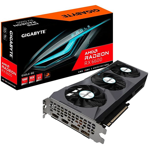 Видеокарта Gigabyte 8192Mb RX 6600 Eagle 8G (GV-R66EAGLE-8GD) 2xDP, 2xHDMI, Ret УЦЕНКА