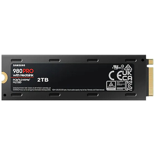 Внутренний SSD-накопитель 2000Gb Samsung 980 Pro с радиатором (MZ-V8P2T0CW) M.2 2280 PCI-E 4.0 x4