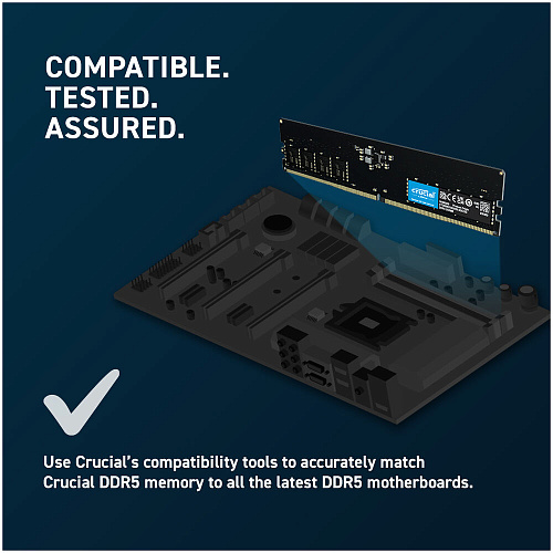 Модуль памяти DIMM 16Gb DDR5 PC38400 4800MHz Crucial (CT16G48C40U5)