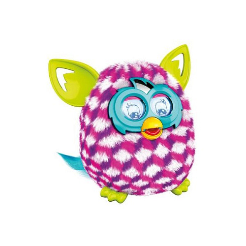 Интерактивная игрушка Furby Boom Теплая волна (бело-фиолетово-розовый ромб)