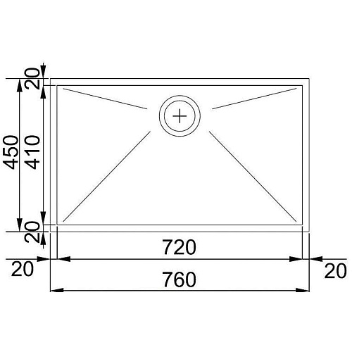 Кухонная мойка Franke PPX 110-72 3,5", под ст., вент. 122.0198.208