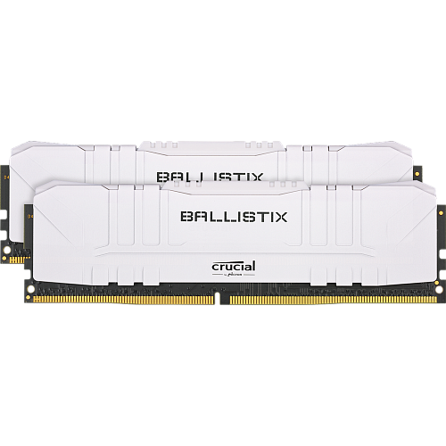 Модуль памяти DIMM 16Gb 2х8Gb DDR4 PC25600 3200MHz Crucial Ballistix White (BL2K8G32C16U4W)