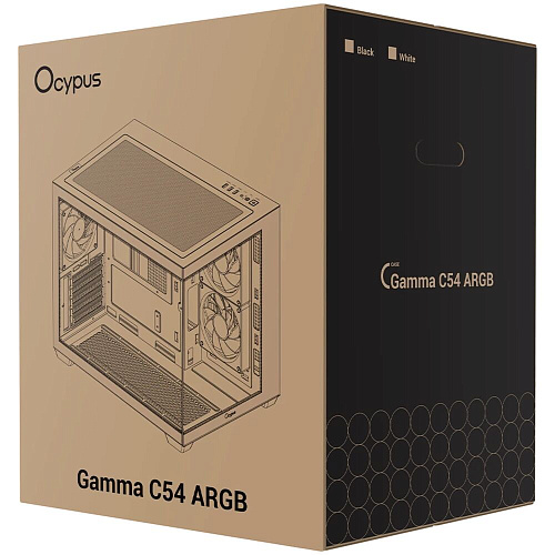 Корпус MicroATX Miditower Ocypus Gamma C54 BK ARGB Black