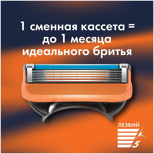 Gillette Подарочный набор (Gillette Станок Fusion5 с 1 сменной кассетой + Gillette Гель для бритья успокаивающий, 200 мл.)