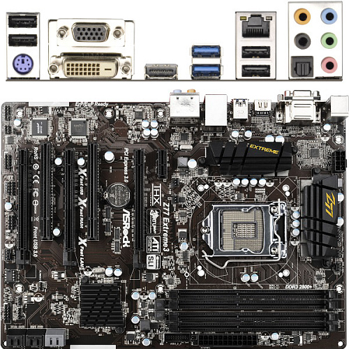 Материнская плата ASRock Z77 EXTREME3 Z77 Socket-1155 4xDDR3, 2xSATA3, 3xPCI-E16x 3.0, 4xUSB3.0, Raid, GbLAN ATX