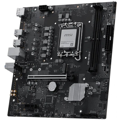 Материнская плата MSI Pro H810M-E H810 Soc-1851 2xDDR5, 4xSATA3, 1хM.2, 1xPCI-E16x, 2xUSB3.2, DP, HDMI, 2.5Glan, mATX