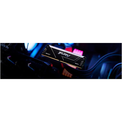 Модуль памяти DIMM 16Gb DDR4 PC25600 3200MHz Kingston Fury Beast RGB Black (KF432C16BB12A/16)