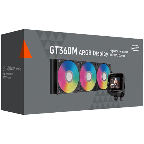 Система водяного охлаждения PcCooler GT360M ARGB Display BK Black S115x/1200/1700/1851/1954/AM4/AM5 Ret