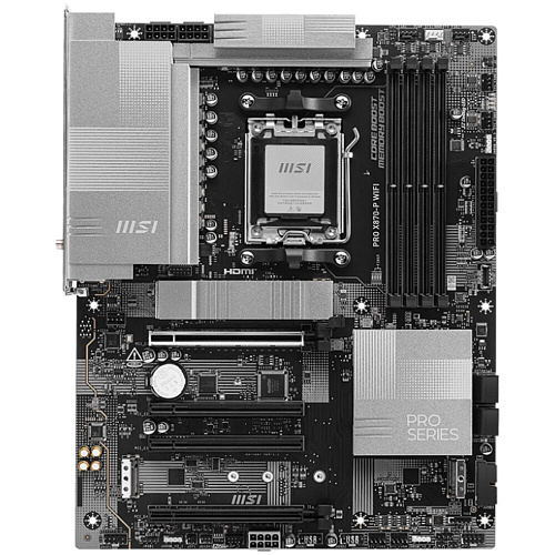 Материнская плата MSI Pro X870-P WiFi Socket-AM5 AMD X870 4xDDR5, 4xSATA3, RAID, 3xM.2, 4xPCI-E16x, 4xUSB3.2, 1xUSB3.2 Type C, DP, HDMI, WiFi, 2xGlan, ATX Ret