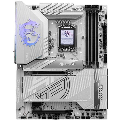 Материнская плата MSI MPG Z890 Edge Ti WiFi Z890 Soc-1851 4xDDR5, 4xSATA3, RAID, 5хM.2, 2xPCI-E16x, 8xUSB3.2, 3xUSB3.2 Type C, DP, HDMI, WiFi, 5Glan, ATX