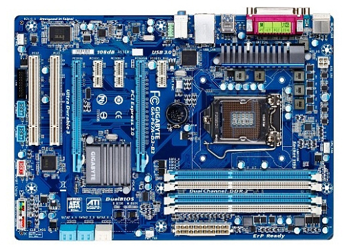 Материнская плата Gigabyte GA-P67A-D3-B3 Soc-1155, P67, 4xDDR3, 2xPCI-Ex16, 2xSATA3, 2xUSB3.0, Raid, 1xCOM, LPT, GLan ATX УЦЕНКА