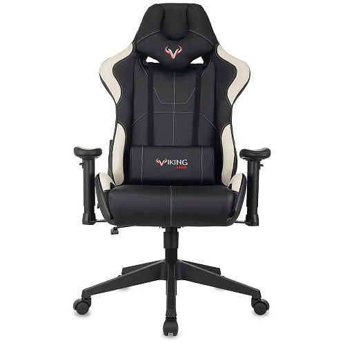 Кресло для геймера Zombie VIKING 5 AERO черный/белый эко.кожа с подголов. крестов. пластик