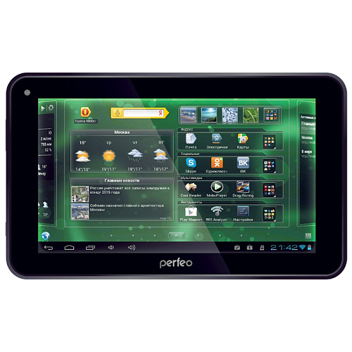 Планшет Perfeo 7506-HD RockChip RK3066 1.5Ггц/1Гб/8Гб/7" 1024*600/WiFi/Android 4.1 серый 