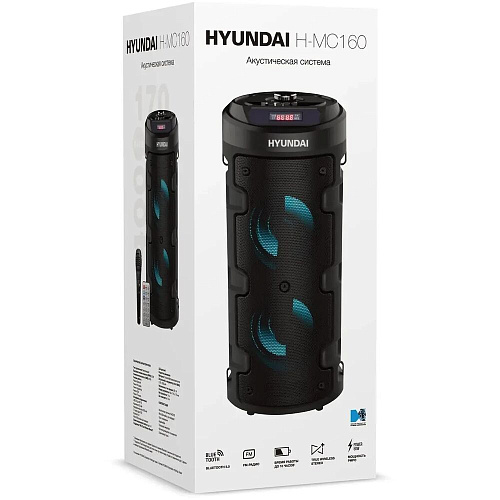 Портативная bluetooth-колонка Hyundai H-MC160 Black