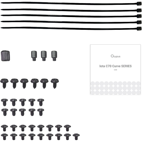 Корпус ATX Miditower Ocypus Iota C70 BK Curve ARGB Digital Black