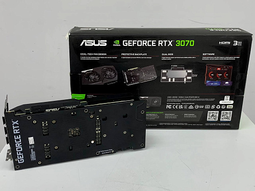 Видеокарта ASUS GeForce RTX 3070 8192Mb, Dual O8G V2 LHR (Dual-RTX3070-O8G-V2) 2xHDMI, 3xDP, Ret УЦЕНКА