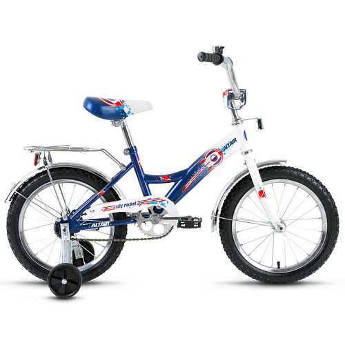Двухколесный велосипед ALTAIR CITY BOY 16 (16" 1 ск.) белый/синий