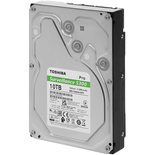 Внутренний жесткий диск 3,5" 10Tb Toshiba S300 Pro (MD10ADA10TV) 512Mb 7200rpm SATA3