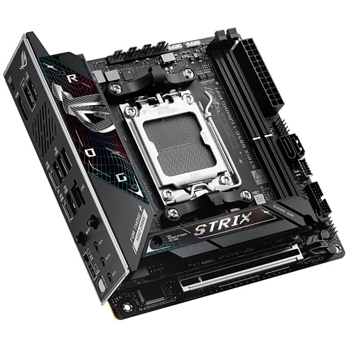 Материнская плата ASUS ROG Strix B850-I Gaming WiFi B850 Socket AM5 2xDDR5, 2xSATA3, RAID, 2xM.2, 1xPCI-E16x, 4xUSB3.2, 2xUSB3.2 Type C, HDMI, Wi-Fi, 2.5Glan, mini-ITX