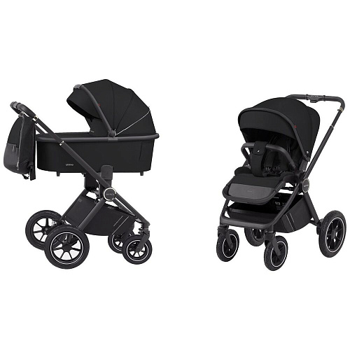 Коляска 2 в 1 Carrello Ultimo CRL-6516 Pitch Black надувные колеса 2023