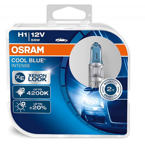 Автомобильная лампа H1 55W Cool Blue Intense 2 шт. OSRAM