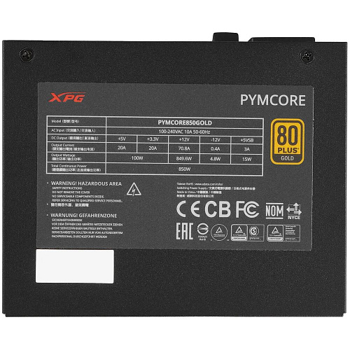 Блок питания 850W XPG PYMCORE (PYMCORE850G-BKCEU)