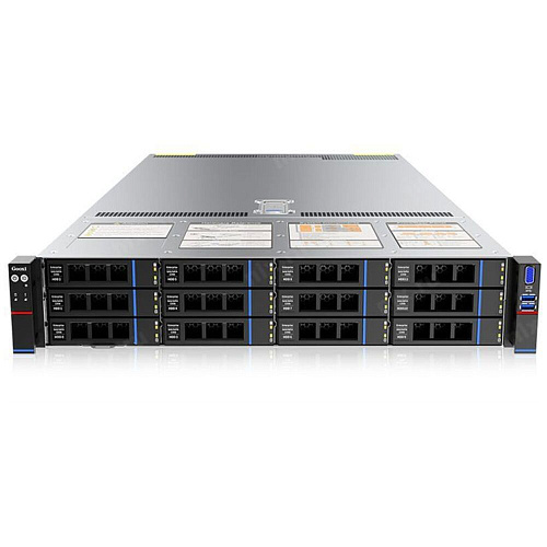 Платформа Gooxi SL201-D12R-NV-G4 2u 12bay server with NVME bp,based on rapid sapphire 2xPCIe 5.0x16; 4xPCIe 5.0x8 2x 2.5" rear SAS/SATA 2x 2.5" rear NVMe 1300W