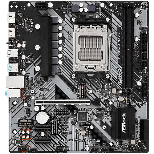 Материнская плата ASRock B650M-H/M.2+ B650 Socket AM5 2xDDR5, 4xSATA3, RAID, 2xM.2, 1xPCI-E16x, 3xUSB3.2, 1xUSB3.2 Type C, DP, HDMI, Glan, mATX