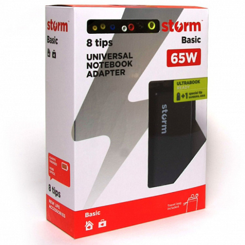Адаптер питания от сети Storm для ноутбуков BL65, 65W