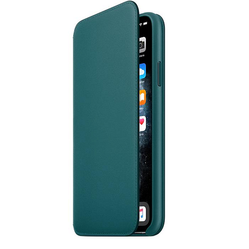 Чехол для Apple iPhone 11 Pro Max Leather Folio Peacock