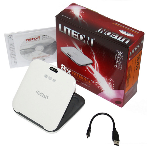 Внешний привод DVD-RW LiteOn eTAU108-01 DVD±R/±RW USB2.0 White