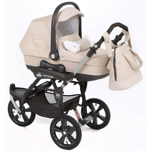 Коляска 3 в 1 Cam Cortina Evolution X3 Tris (молочный/стразы)