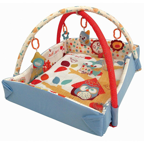 Развивающий коврик Baby Mix Сова (с бортиками) 3261-4992