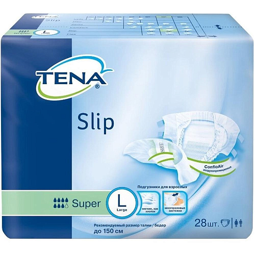TENA Подгузники для взрослых Slip Super, L (28 шт.)