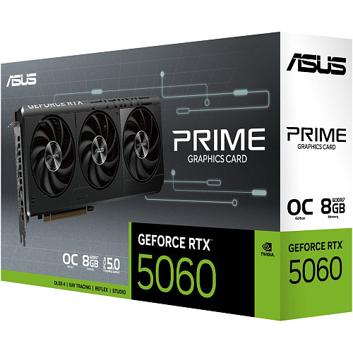 Видеокарта ASUS GeForce RTX 5060 8192Mb, Prime OC 8Gb (Prime-RTX5060-O8G) 1xHDMI, 3xDP, Ret