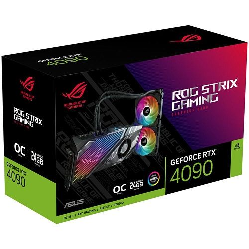 Видеокарта ASUS GeForce RTX 4090 24576Mb, Strix LC Gaming OC 24G (ROG-Strix-LC-RTX4090-O24G-Gaming) 2xHDMI, 3xDP, Ret