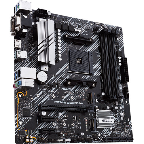 Материнская плата ASUS Prime B550M-A B550 Socket AM4 4xDDR4, 4xSATA3, RAID, 2xM.2, 1xPCI-E16x, 6xUSB3.1, D-Sub, DVI-D, HDMI, Glan, mATX УЦЕНКА