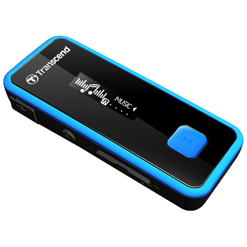 MP3-плеер Transcend MP350 8Гб, черный c голубым