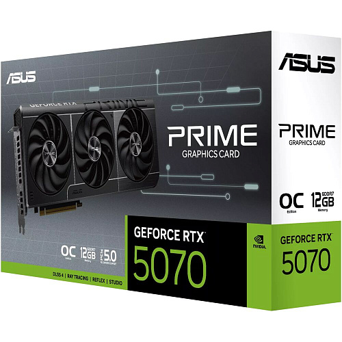 Видеокарта ASUS GeForce RTX 5070 12288Mb, Prime OC 12 Gb (Prime-RTX5070-O12G) 1xHDMI, 3xDP, Ret