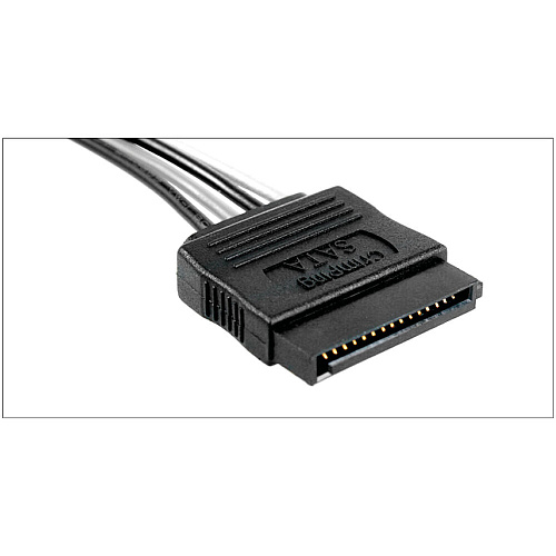 Arctic ACFAN00175A 10 Port PWM Fan Hub with SATA Power, black