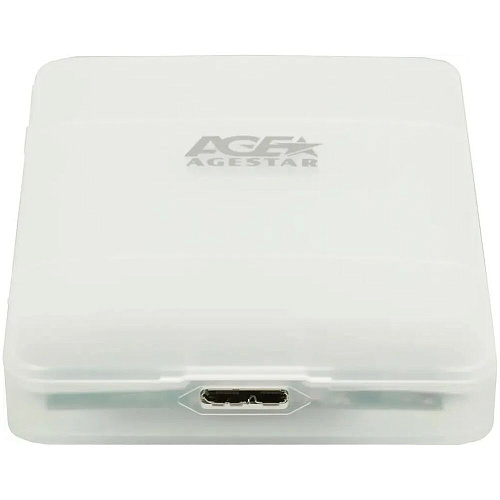 Корпус 2.5" AgeStar 3UBCP3 SATA, USB3.0 White
