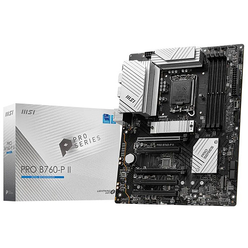 Материнская плата MSI Pro B760-P II B760 Socket-1700 4xDDR5, 4xSATA3, 2xM.2, 5xPCI-E16x, 2xUSB3.2, 1xUSB3.2 Type C, DP, HDMI, 2.5Glan, ATX